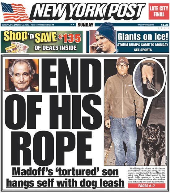 The Post's cover, complete with dog leash photo